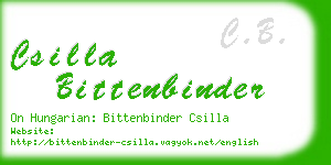 csilla bittenbinder business card